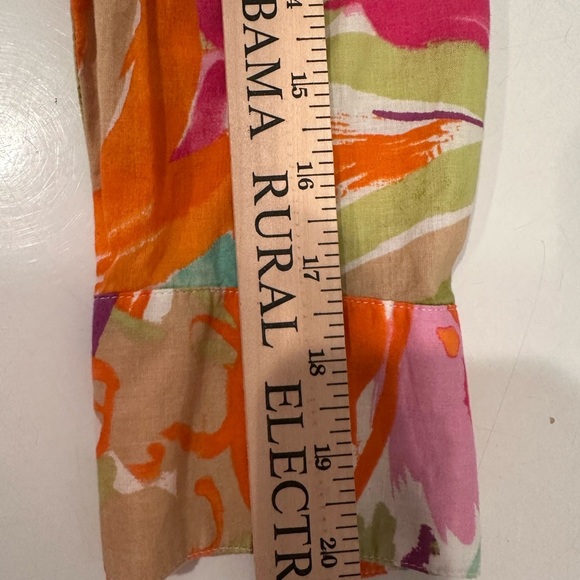 Sigrid Olsen Multicolor Floral Blouse Elegant Colorful Mature Pearl Detail Sz SP - Picture 7 of 10